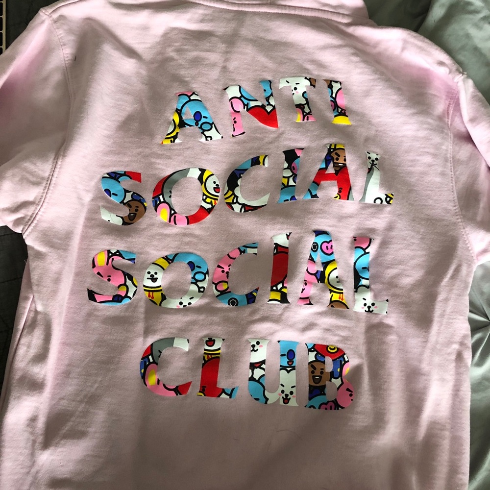 Anti social social x bt21 club hoodie